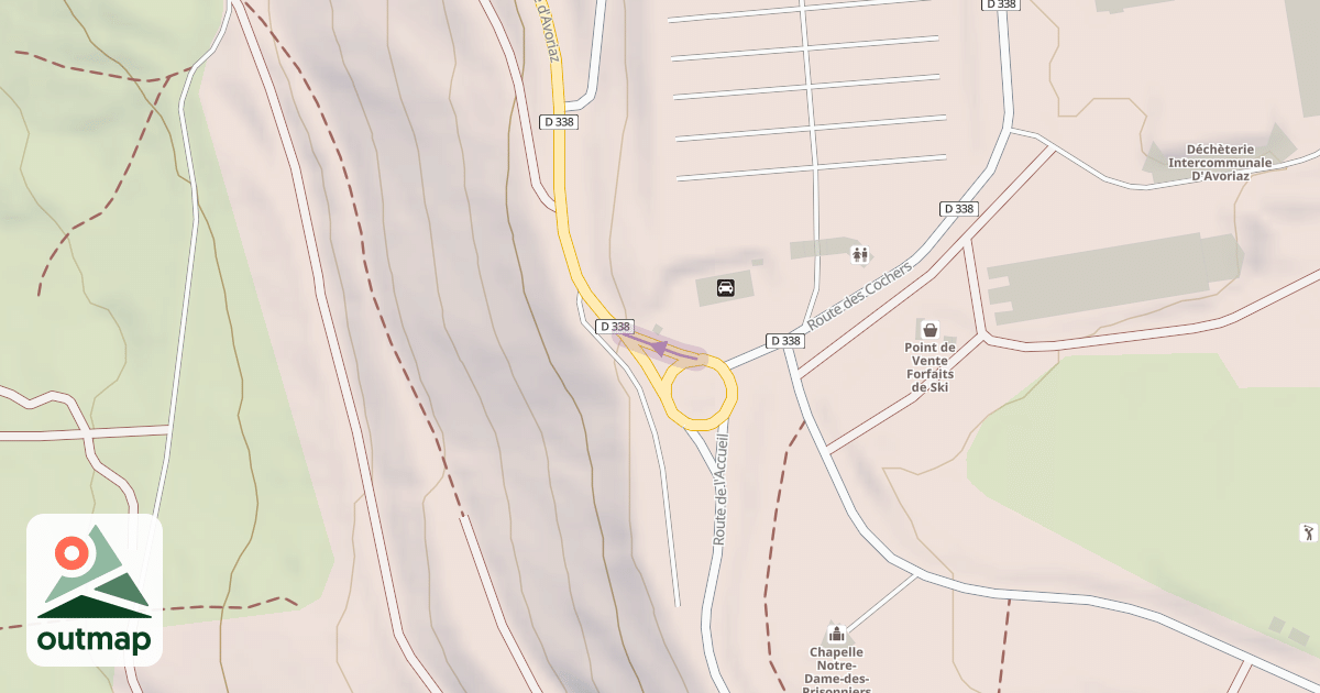 Map of Route d'Avoriaz