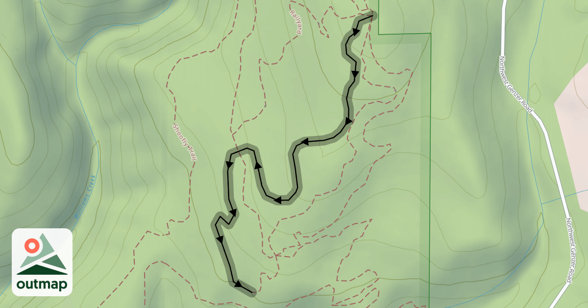 Map of Drip Torch Trail