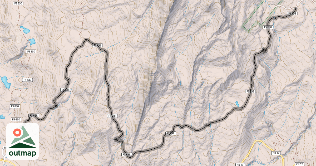 Map of Dyke Mountain Trail