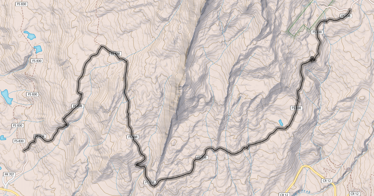 Map preview of Dyke Mountain Trail
