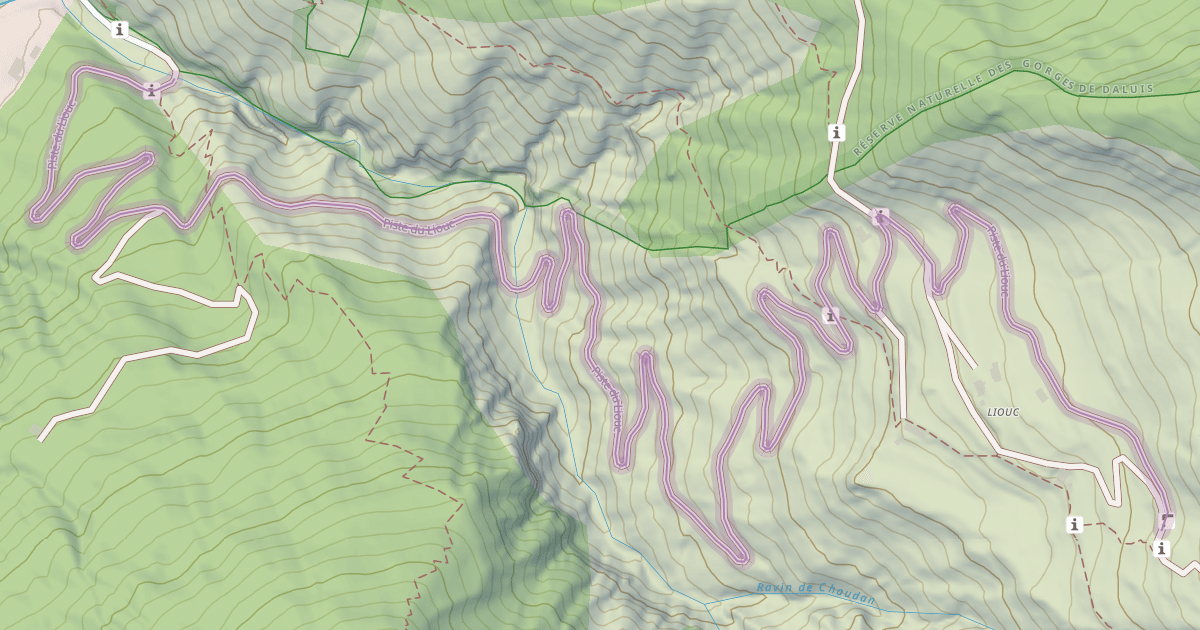 Map preview of Piste du Liouc