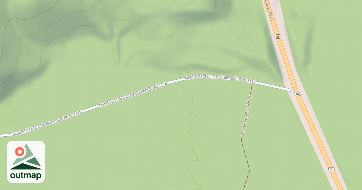 Map of DRY CREEK