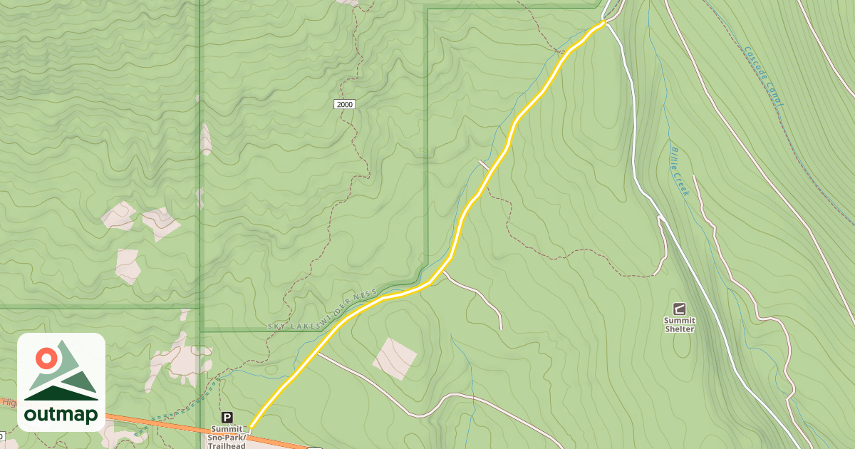 Map of National Forest Development Road 3650