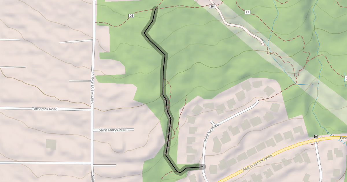 Map preview of Old Dreamweaver Hiking Trail