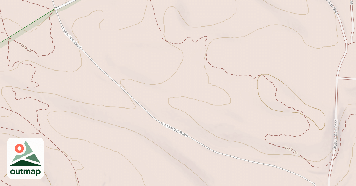 Map of Parker Flats Road