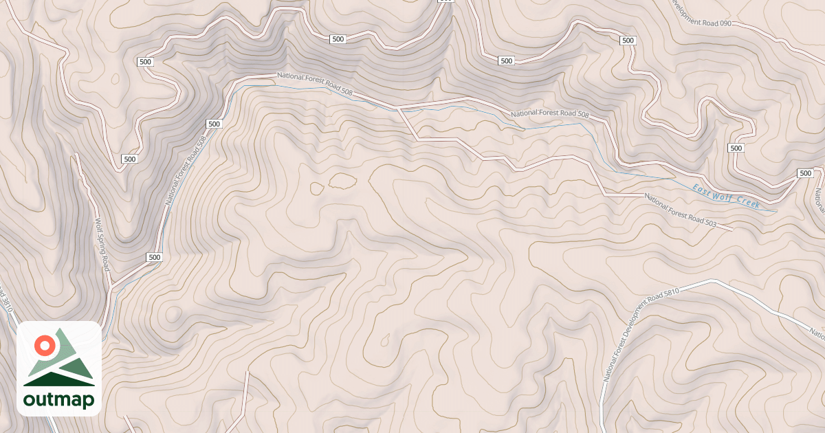 Map of USFS Motor Vehicle Use Map Roads {B0184EE0-6E9F-4980-8853-5CD0A0BCF5C1}