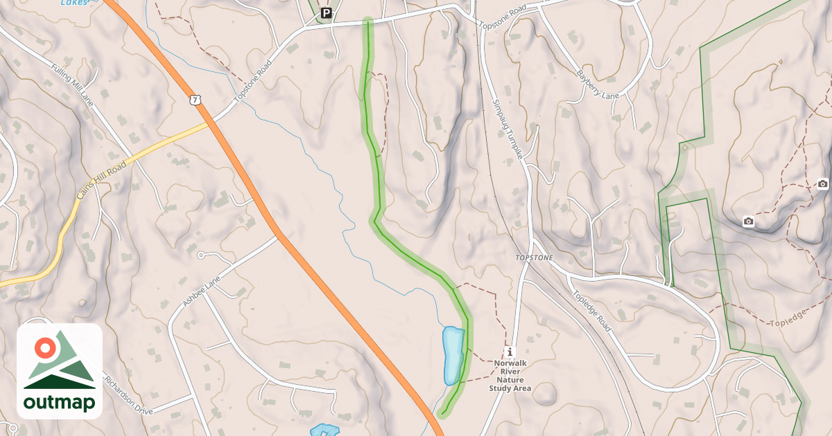 Map of Norwalk River Environment Study Trail