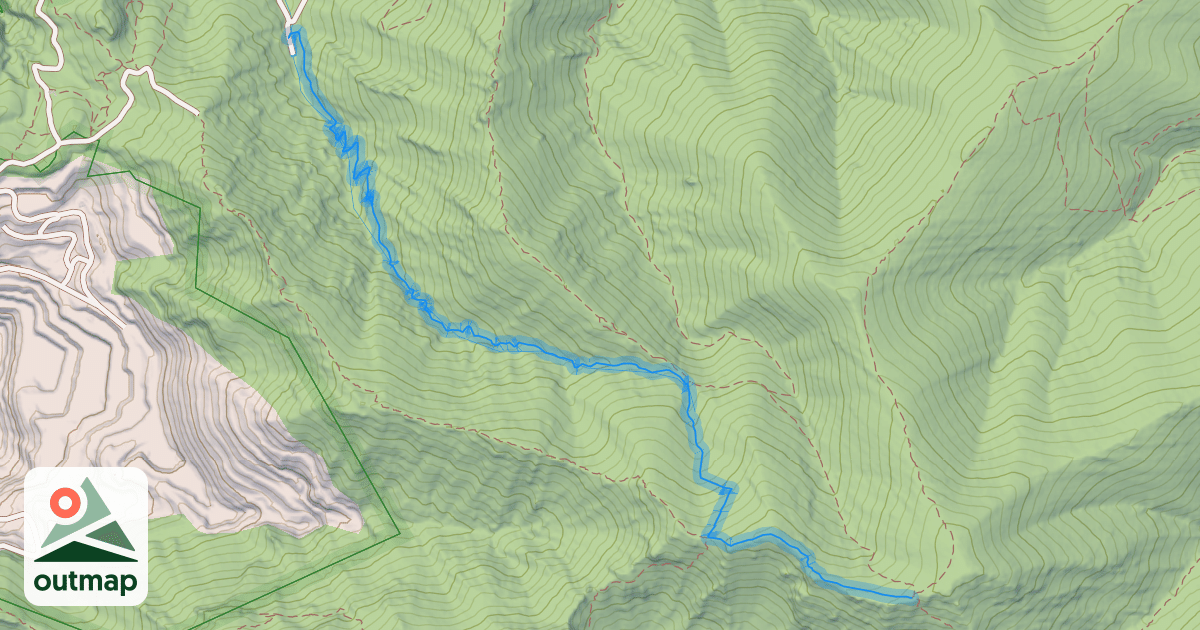 Map of trace bleu