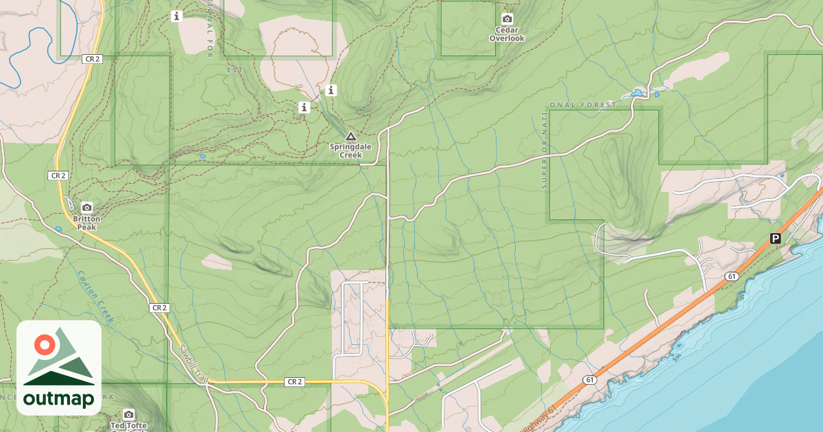 Map of Leveaux Snowmobile Trail