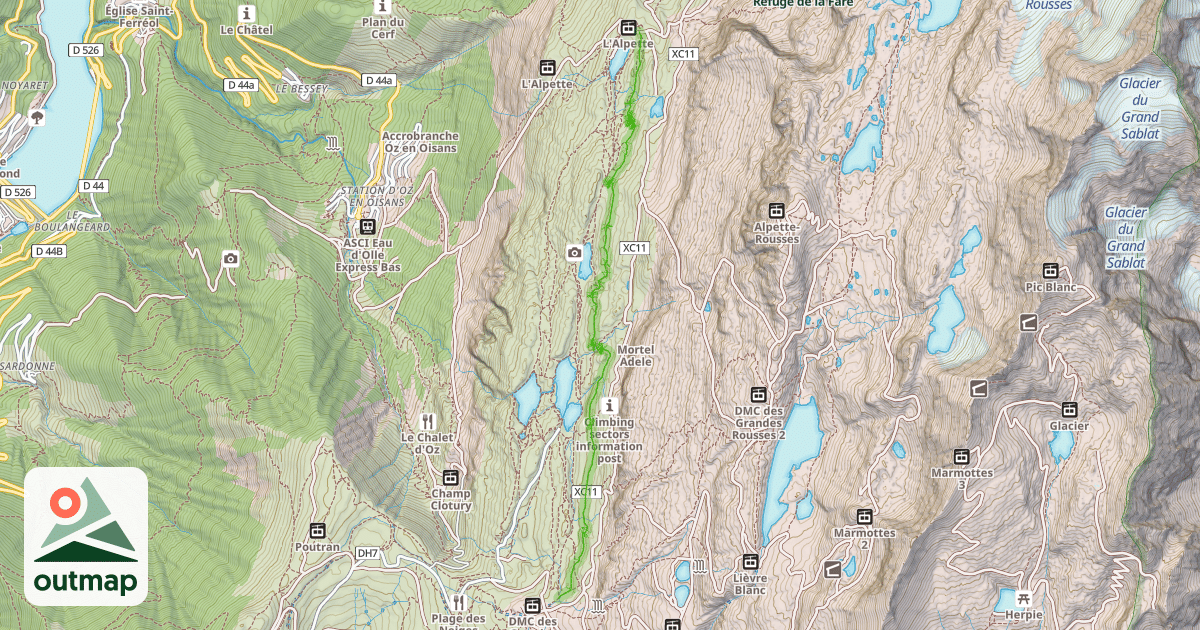 Map of Les Lacs
