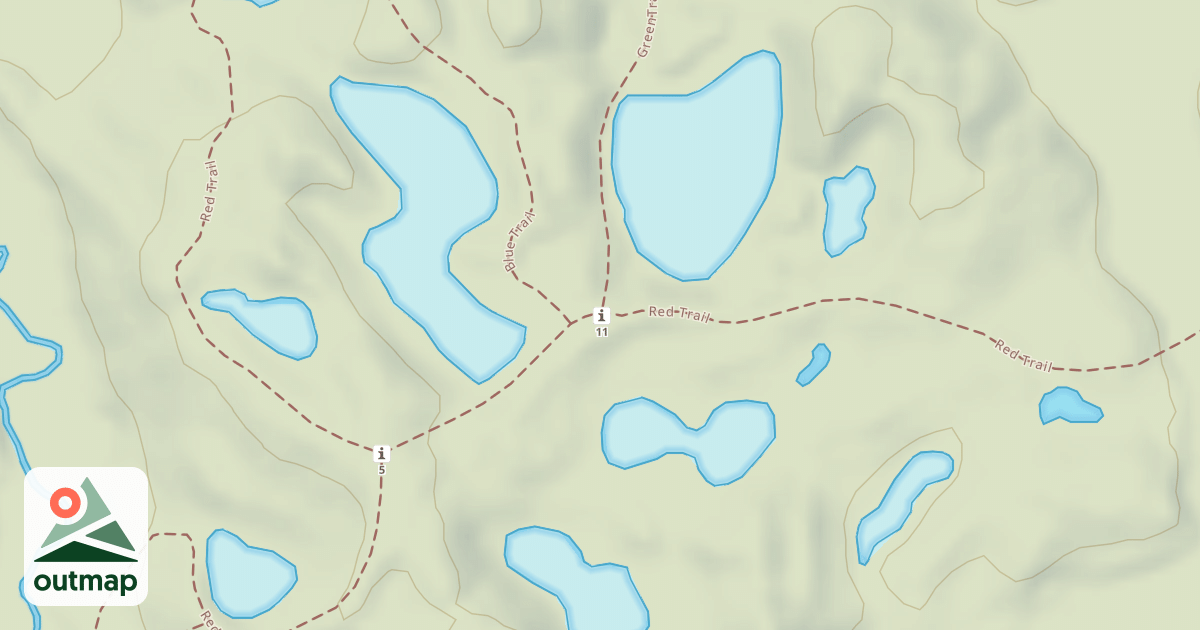 Map of Bald Mountain Rec. Area - Red Trail