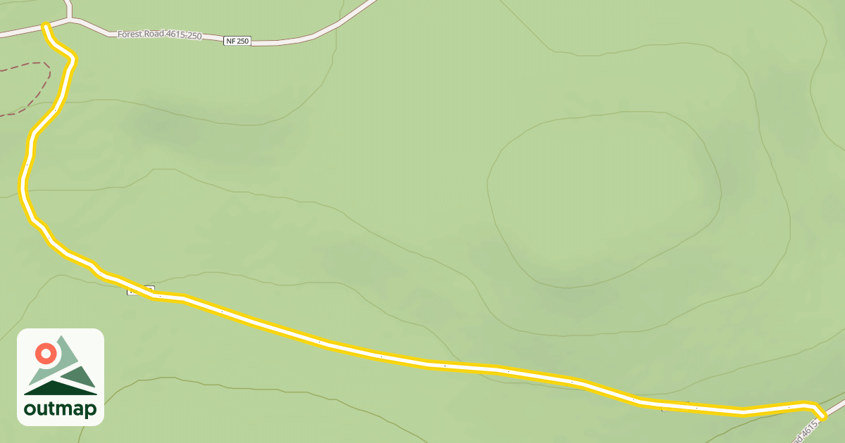 Map of Forest Road 4615-250
