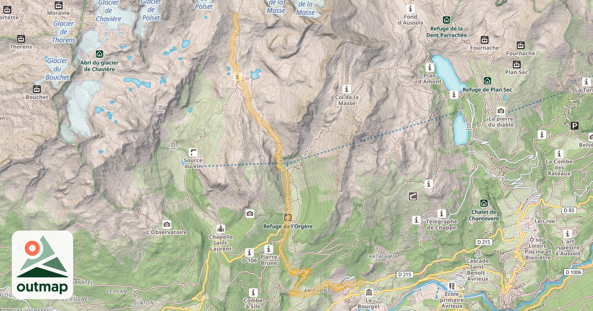 Map of Col de Chavière — Amodon