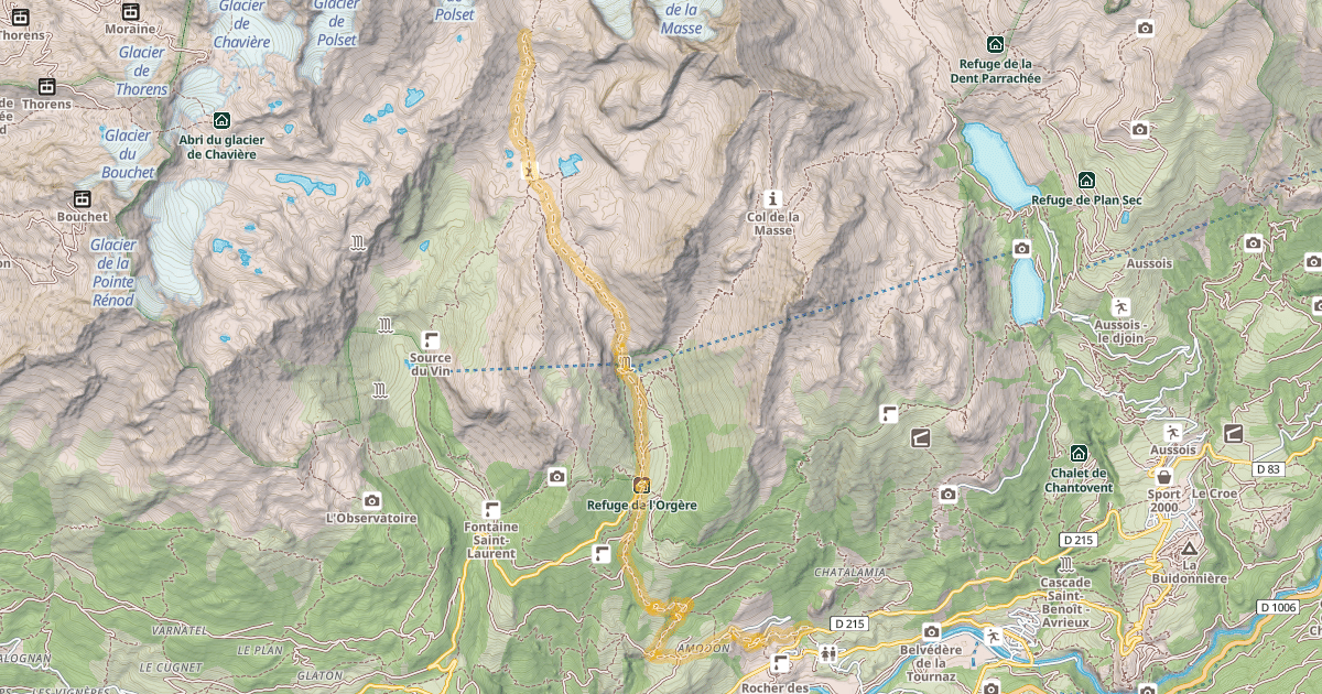 Map preview of Col de Chavière — Amodon