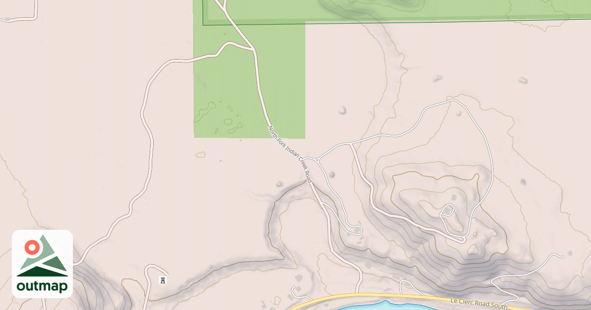 Map of NF INDIAN CREEK