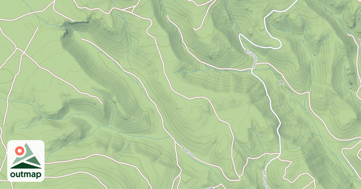 Map of BIG SPRINGS CUTOFF