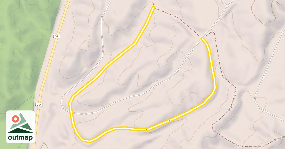 Map of Lower Blue Trail