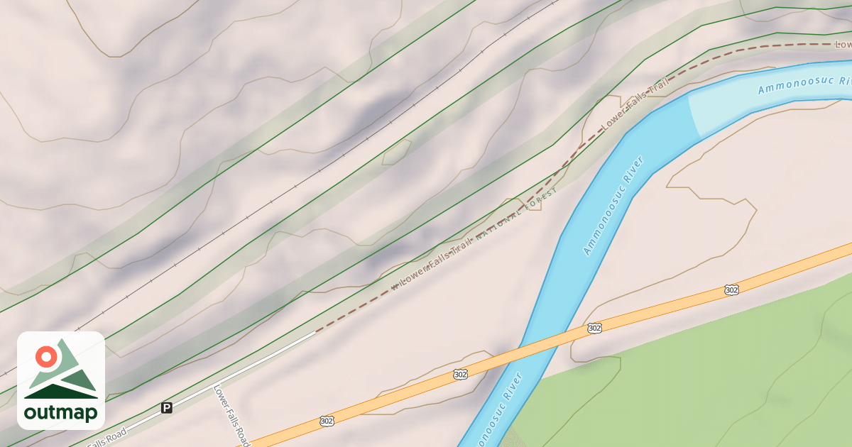 Map of Lower Falls