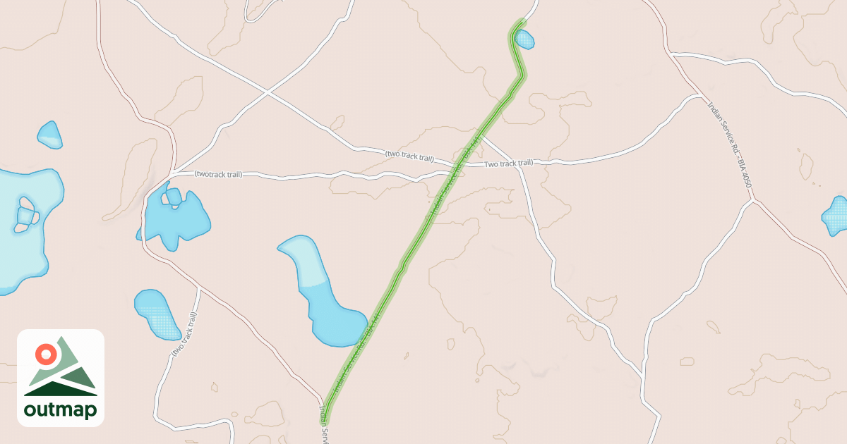 Map of Indain Service Rd. - BIA 141