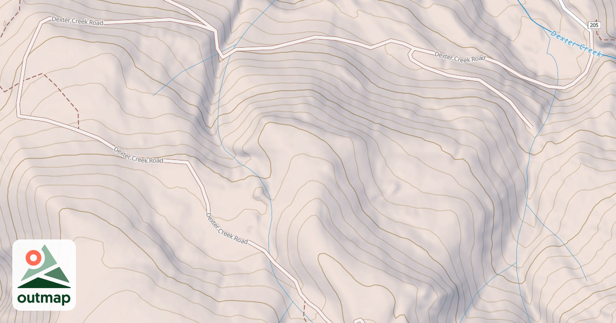 Map of DEXTER CREEK