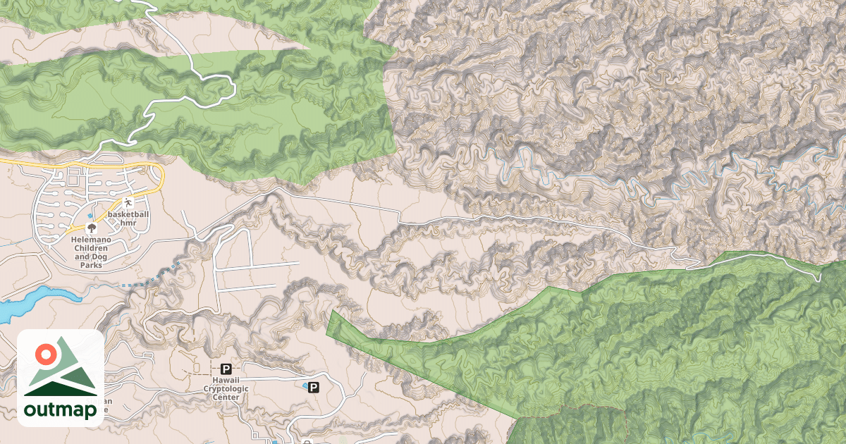 Map of Poamoho Hele Loa Road