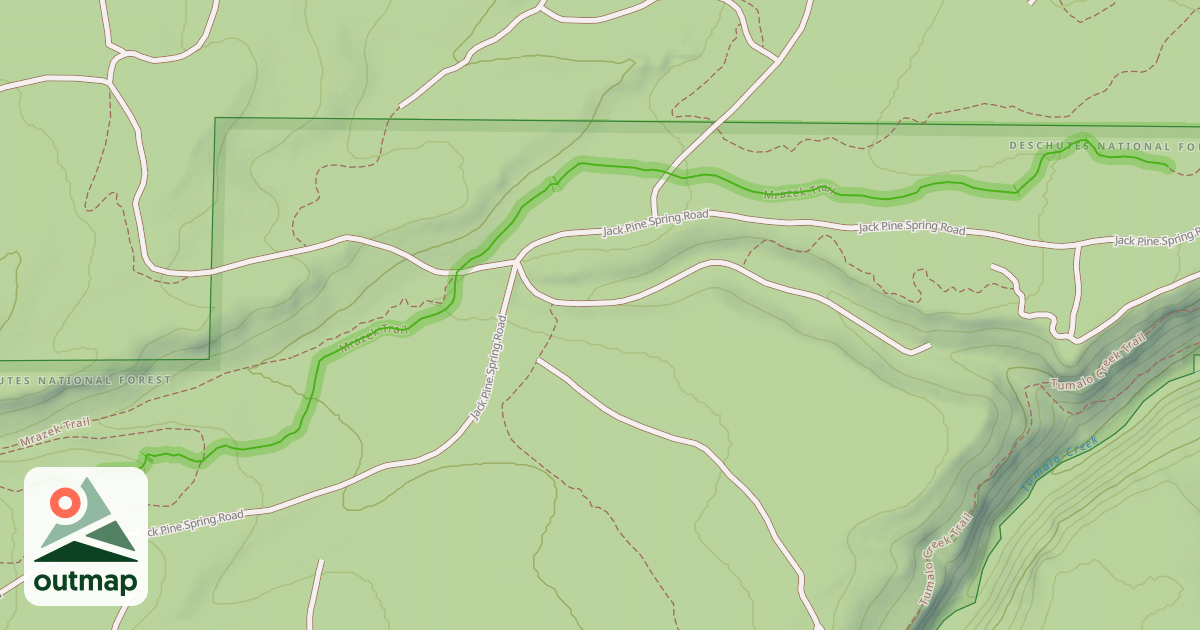 Map of Mrazek Trail