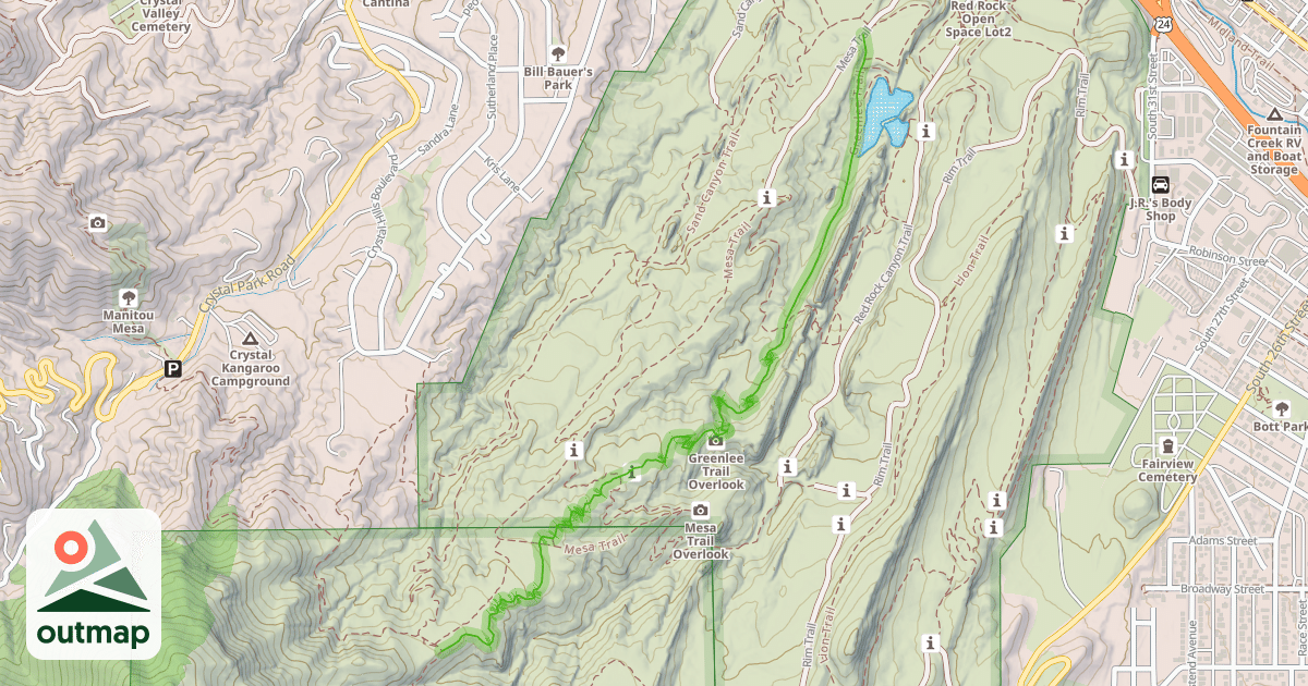 Map of Greenlee Trail