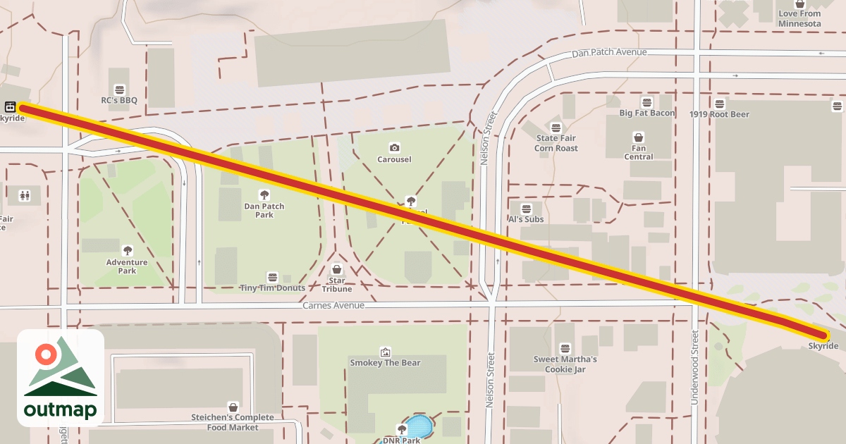 Map of Skyride