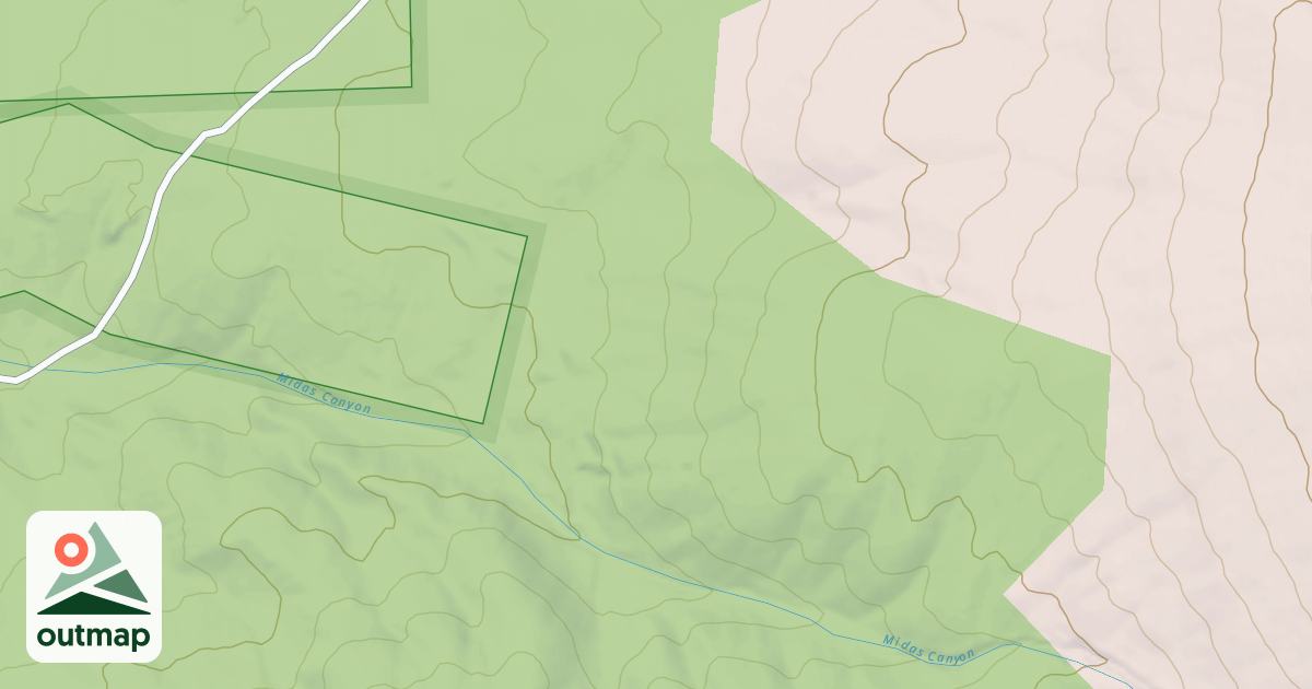 Map of MIDAS CANYON