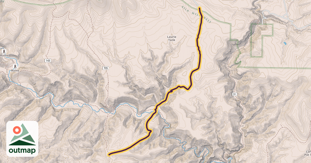Map of Flying V Trail #706