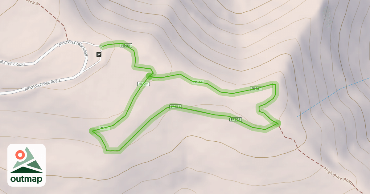 Map of Animas Overlook Trail