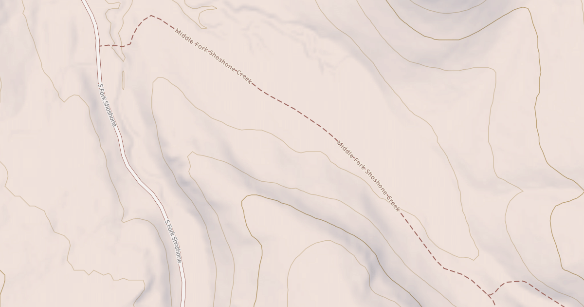 Map preview of Middle Fork Shoshone Cr.