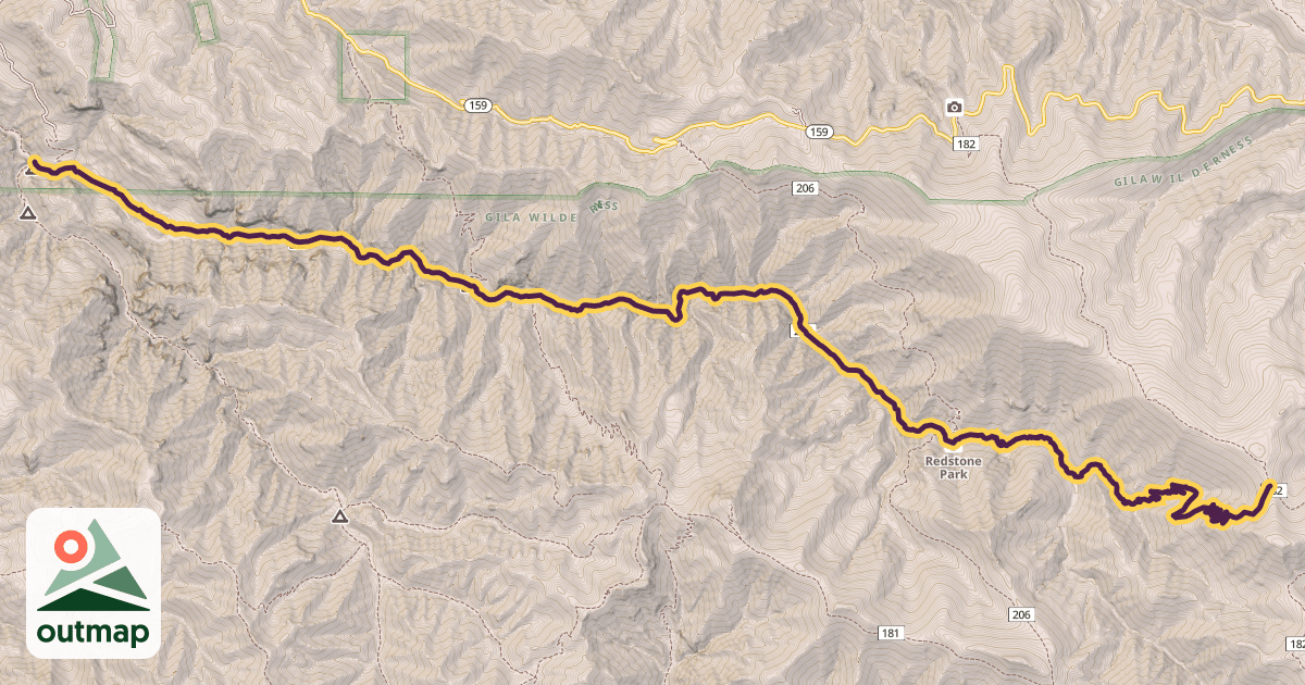 Map of Whitewater Trail #207