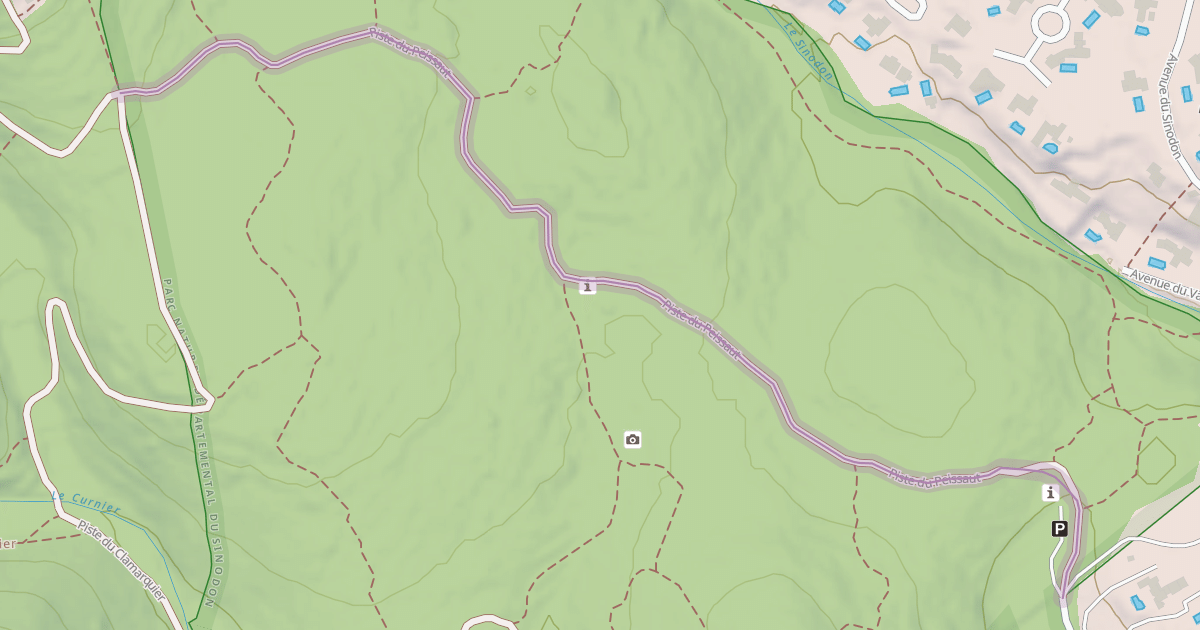Map preview of Piste du Peissaut