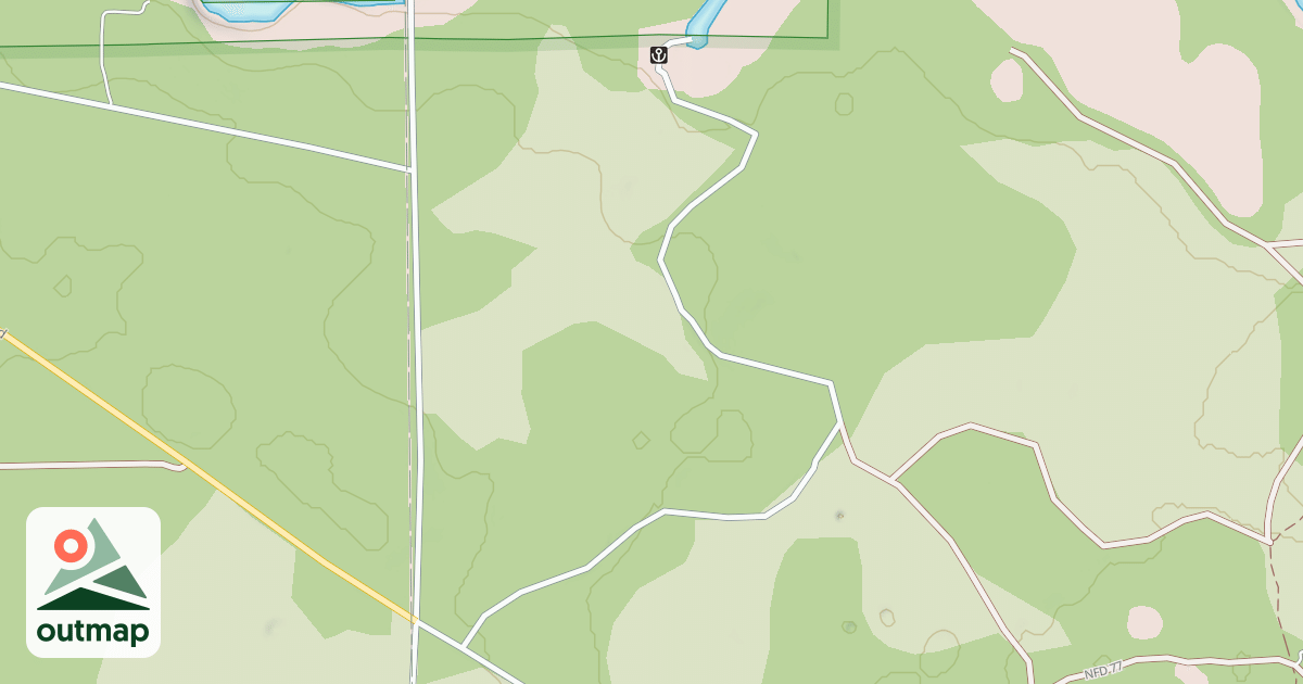 Map of USFS Motor Vehicle Use Map Roads {EFC8321B-0F9F-4BBE-979E-3961D4D99691}