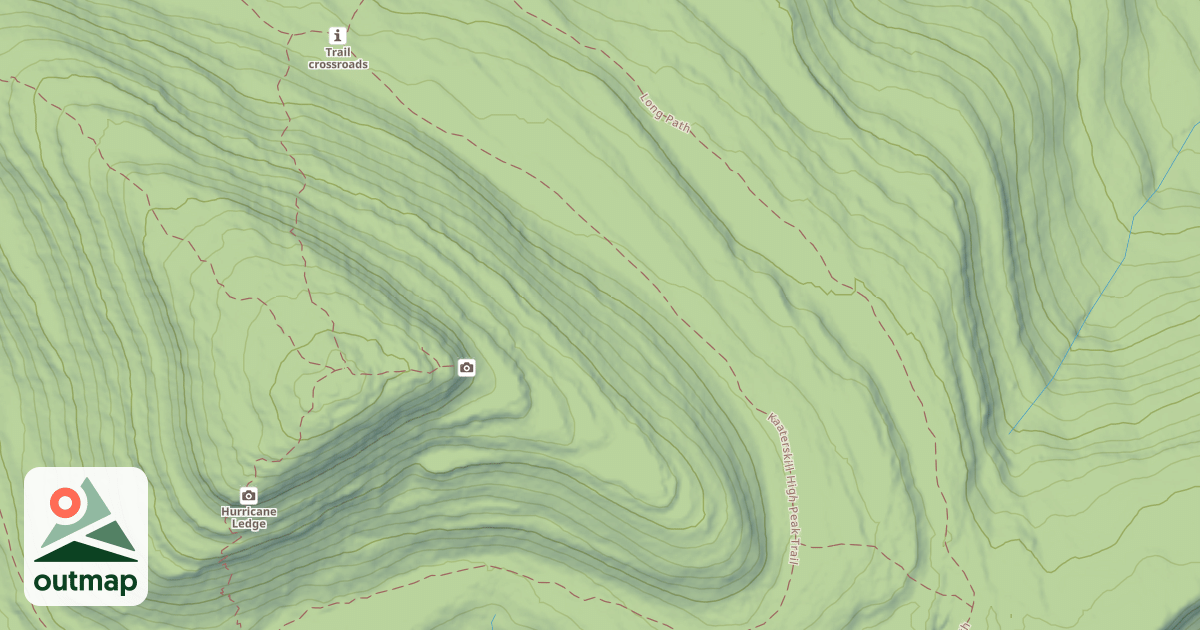 Map of Kaaterskill High Peak Trail