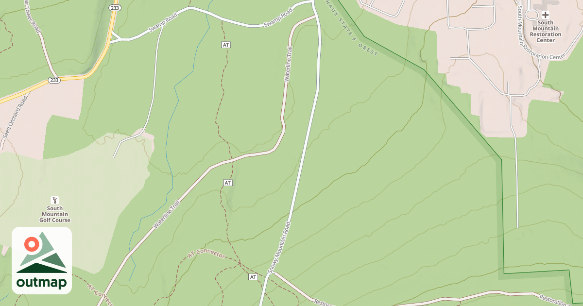 Map of Michaux State Forest – Snowmobile Trail System (Southern)