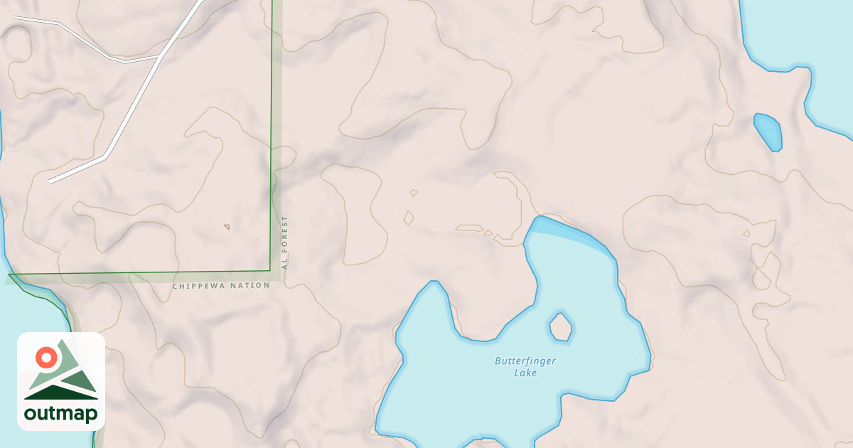 Map of BUTTERFINGER LAKE SPUR B