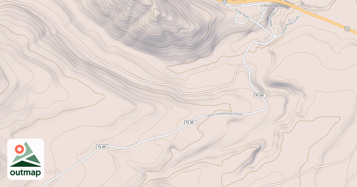 Map of CASTLE CHECKERBOARD