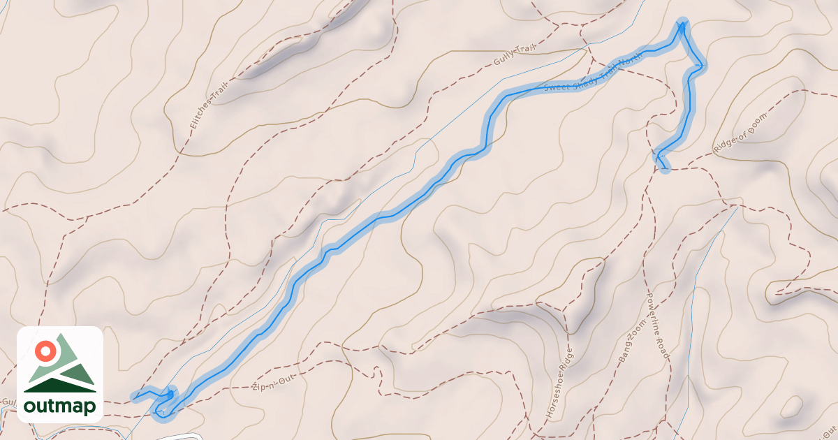 Map of Sweet Shady Trail North