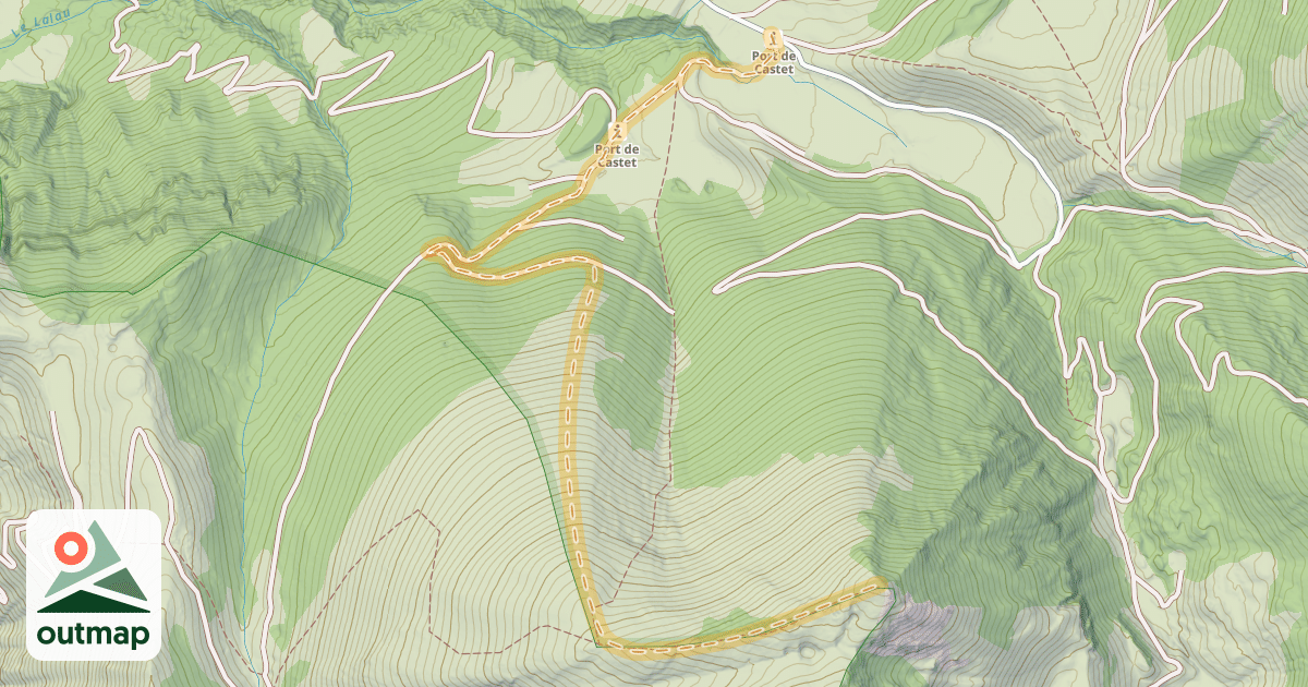 Map of Sommet de Sésérite — Port de Castet