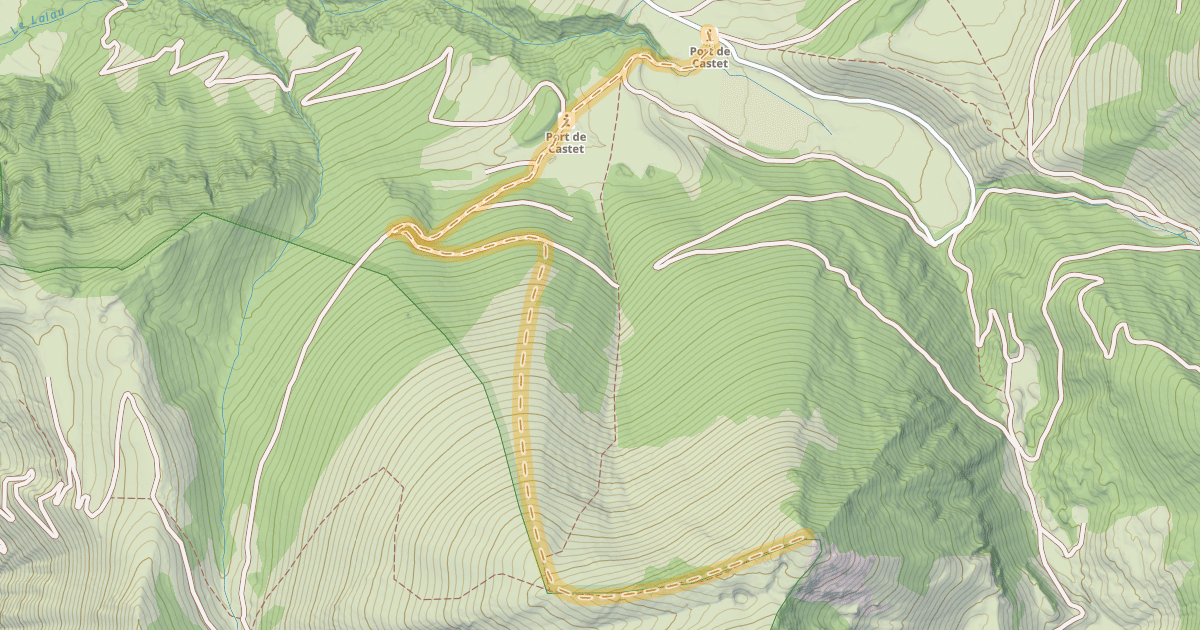 Map preview of Sommet de Sésérite — Port de Castet