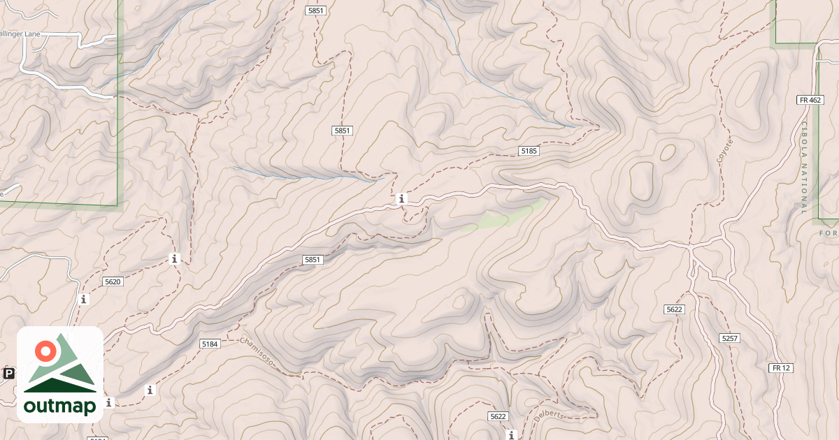 Map of CHAMISO CANYON