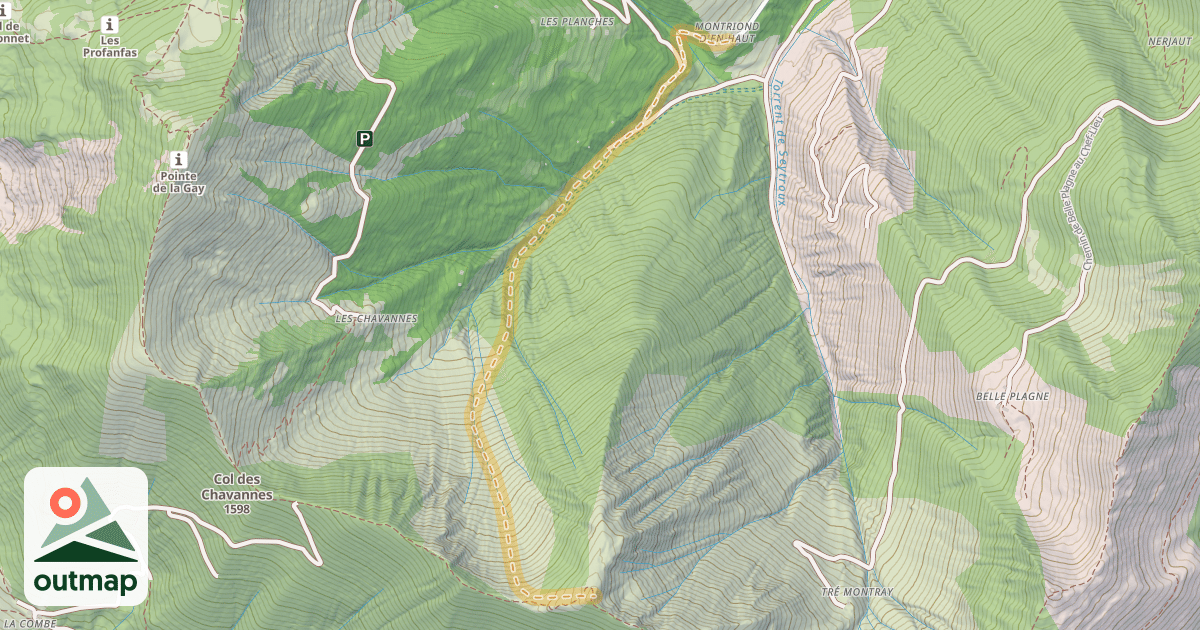 Map of La Grande Pointe — Montriond d’en Haut