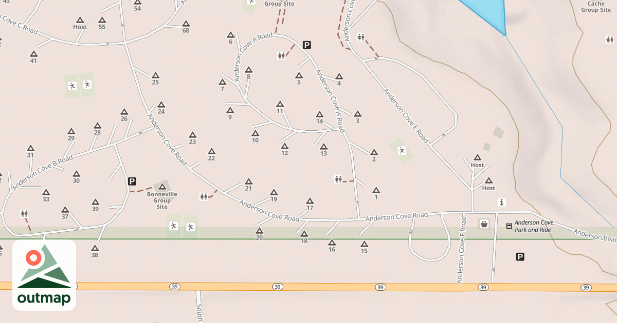 Map of ANDERSON COVE