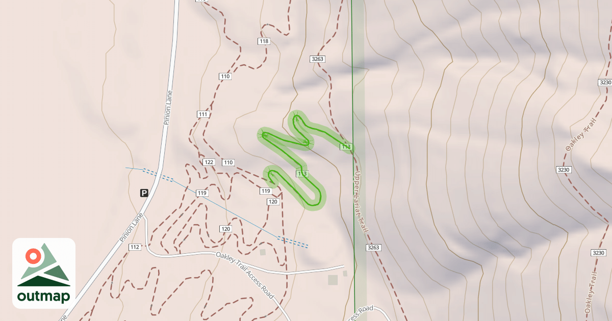 Map of Upper Lariat Connect Trail
