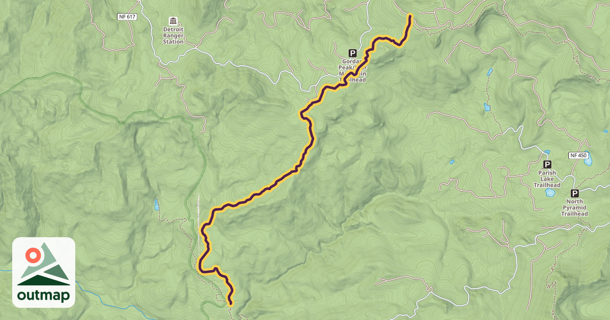 Map of Gordan Peak Trail #3387