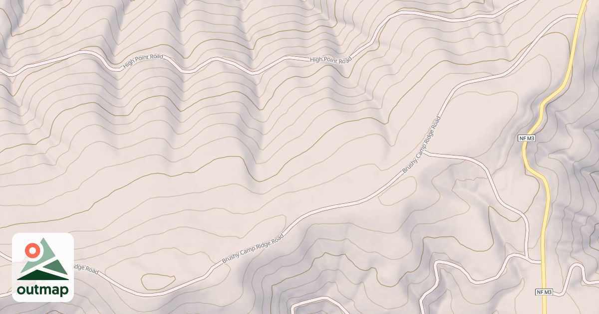 Map of BRUSHY CAMP RIDGE