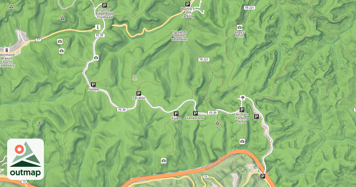 Map of TUNNEL RIDGE