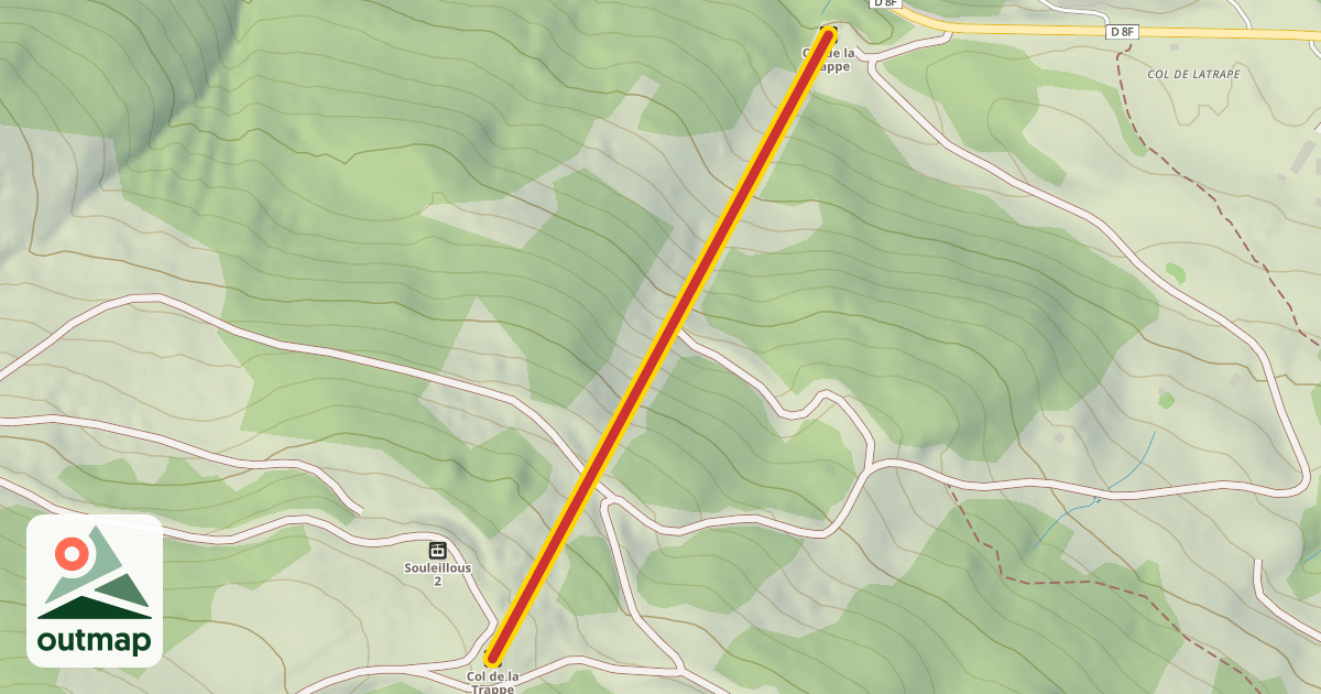 Map of Col de la Trappe